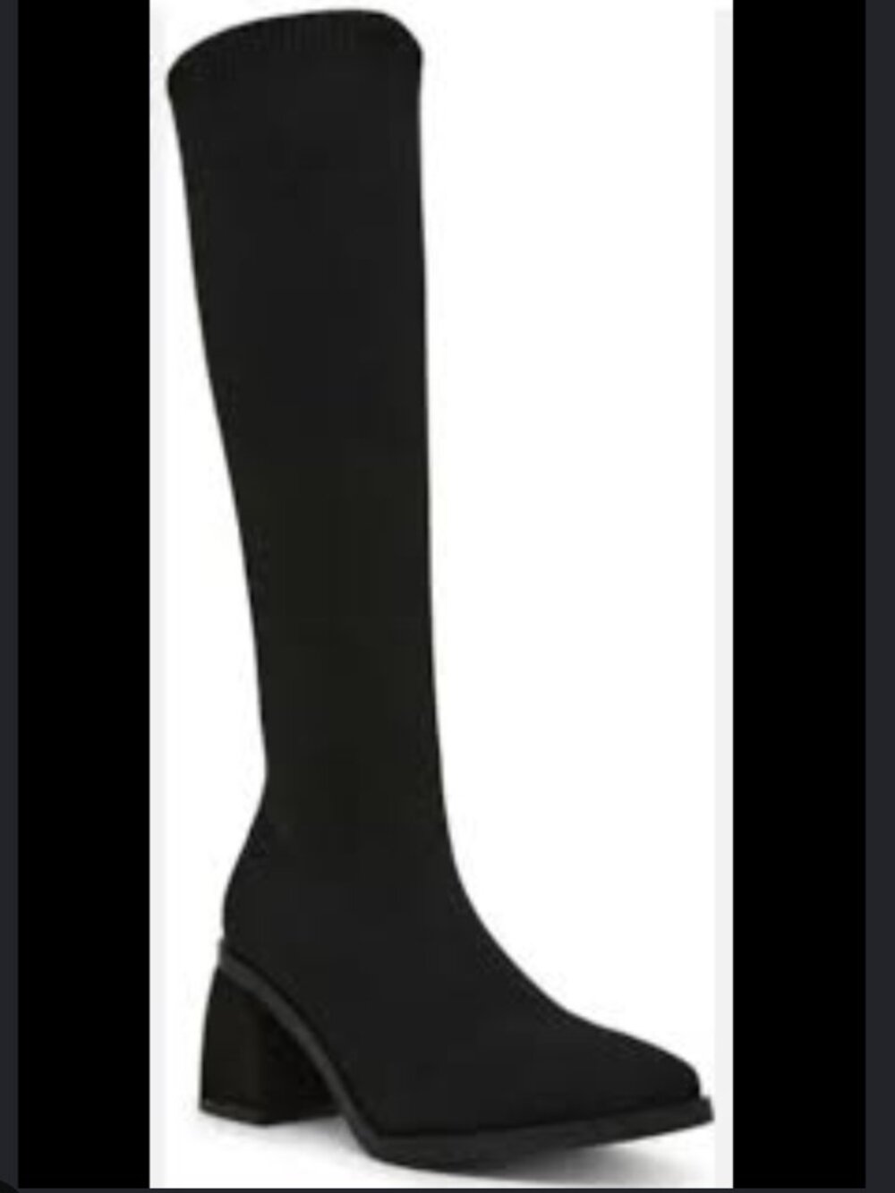 Anne Klein Alina Knee-High Boots – Black Knit – Size 6 (BNWT)
